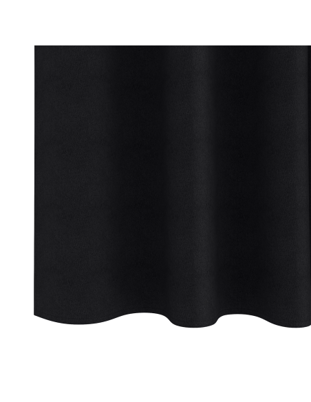 Tende Blackout con Anelli 2 pcs Nero 260 x 140 cm Poliestere
