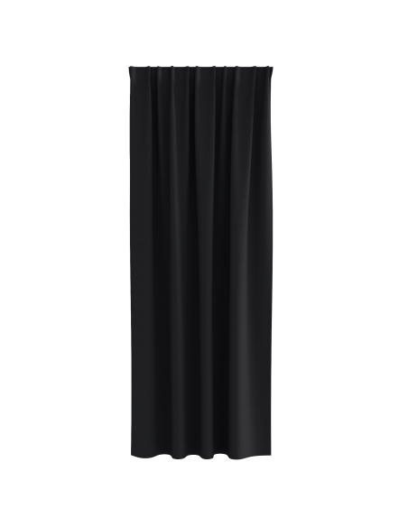 Tende con tende 2 pcs Nero 260 x 140 cm Poliestere