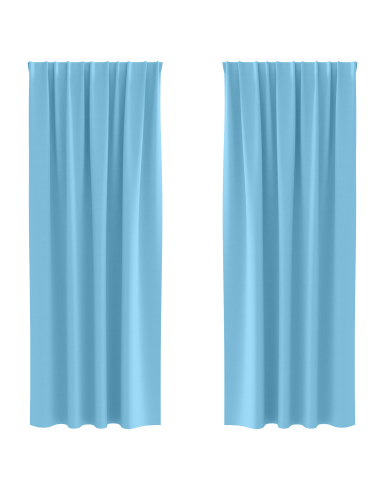 Tende Blackout con Anelli 2 pcs Blu Chiaro 225 x 140 cm