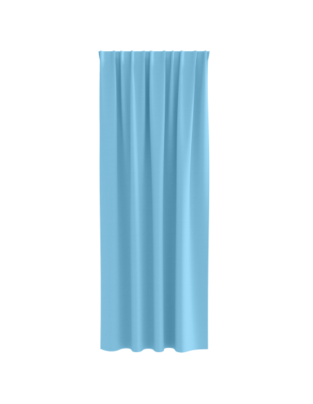 Tende con tende 2 pcs Azzurro 245 x 140 cm Poliestere