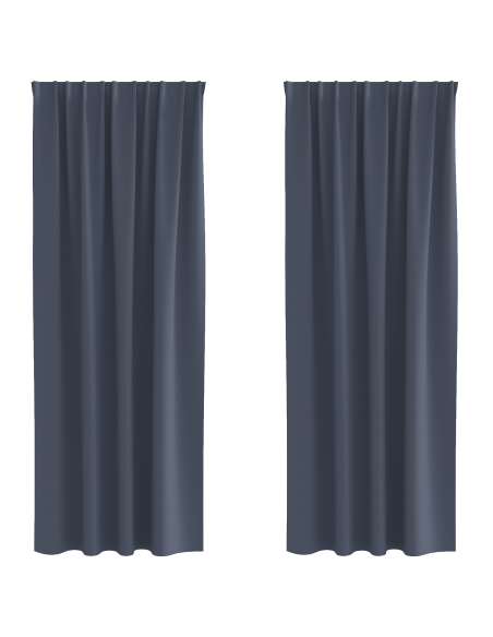 Tende Blackout con Anelli 2 pcs Antracite 260 x 140 cm
