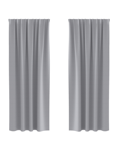 Tende Blackout con Anelli 2 pcs Grigio chiaro 245 x 140 cm