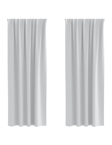 Tende con tende 2 pcs Grigio Chiaro 245 x 140 cm Poliestere