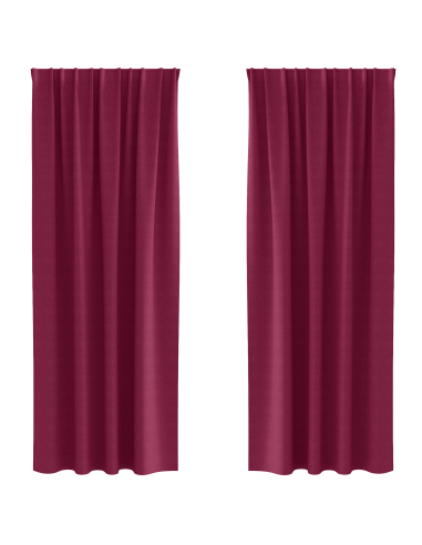Tende Blackout con Anelli 2 pcs Rosso Vino 260 x 140 cm