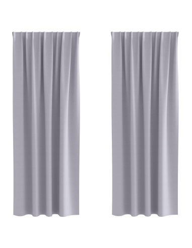 Tende Blackout con Anelli 2 pcs Grigio Metallico 245 x 140 cm