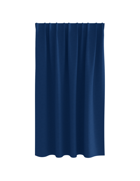 Tende con tende 2 pcs Blu scuro 140 x 140 cm Poliestere
