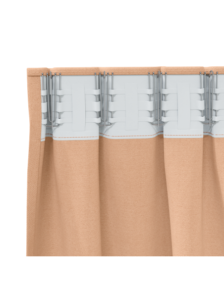 Tende con tende 2 pcs Marrone chiaro 260 x 140 cm Poliestere