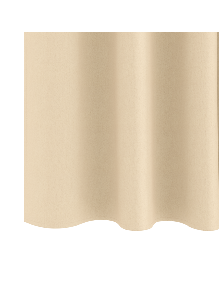 Tende Blackout con Anelli 2 pcs Crema 245 x 140 cm Poliestere