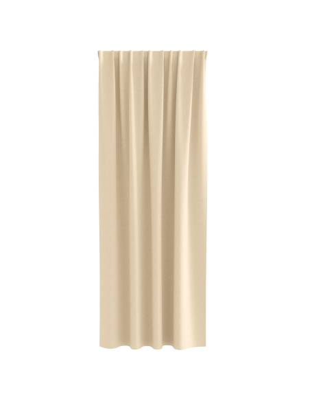 Tende con tende 2 pcs Crema 245 x 140 cm Poliestere