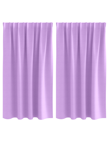 Tende Blackout con Anelli 2 pcs Viola 140 x 140 cm Poliestere