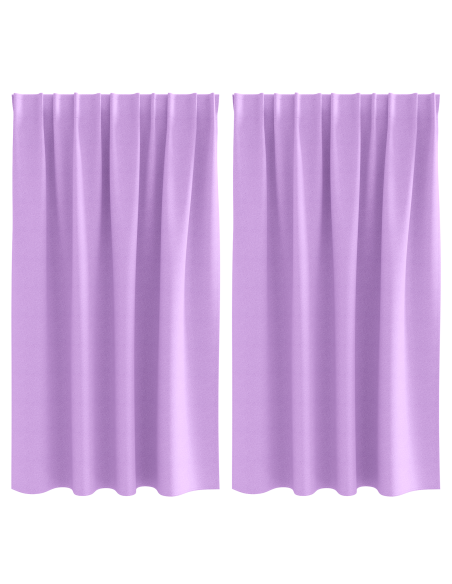 Tende con tende 2 pcs Viola 140 x 140 cm Poliestere