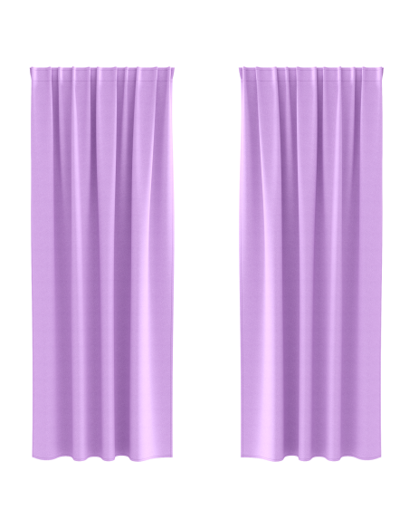 Tende con tende 2 pcs Viola 225 x 140 cm Poliestere