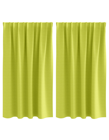 Tende Blackout con Anelli 2 pcs Verde 140 x 140 cm Poliestere