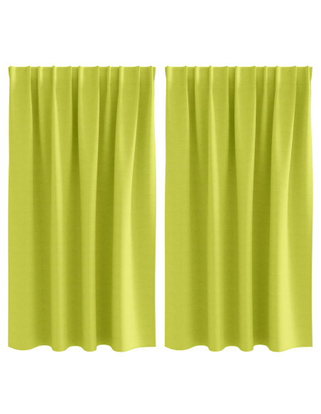 Tende Blackout con Anelli 2 pcs Verde 140 x 140 cm Poliestere