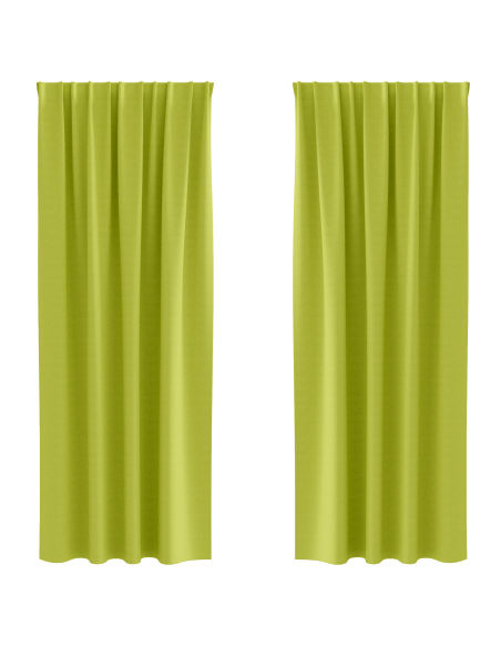 Tende Blackout con Anelli 2 pcs Verde 225 x 140 cm Poliestere