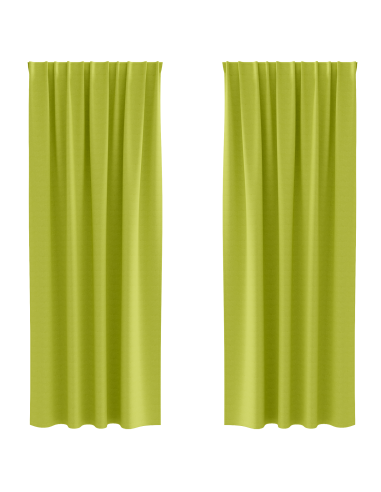 Tende Blackout con Anelli 2 pcs Verde 260 x 140 cm Poliestere