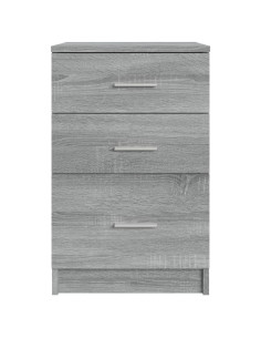 Comodino Grigio Sonoma 40x40x63 cm in Legno Multistrato
