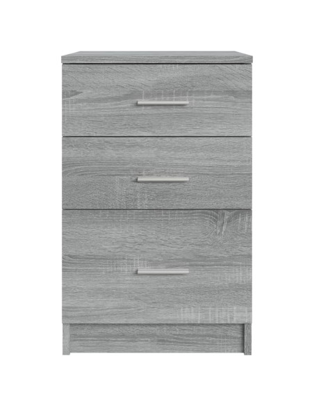 Comodino Grigio Sonoma 40x40x63 cm in Legno Multistrato