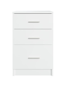 Comodino Bianco 40x40x63 cm in Legno Multistrato