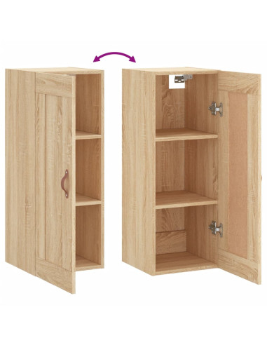 Mobile a Parete Rovere Sonoma 34,5x34x90 cm Legno Multistrato