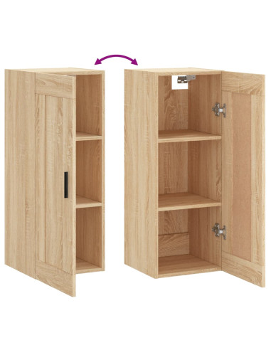 Mobile a Parete Rovere Sonoma 34,5x34x90 cm Legno Multistrato