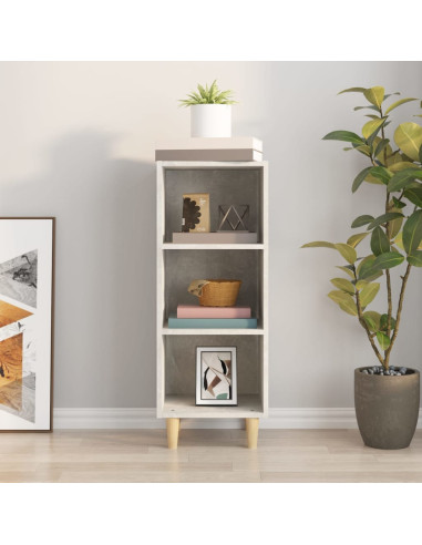 Credenza Grigio Cemento 34,5x32,5x90 cm in Legno Multistrato