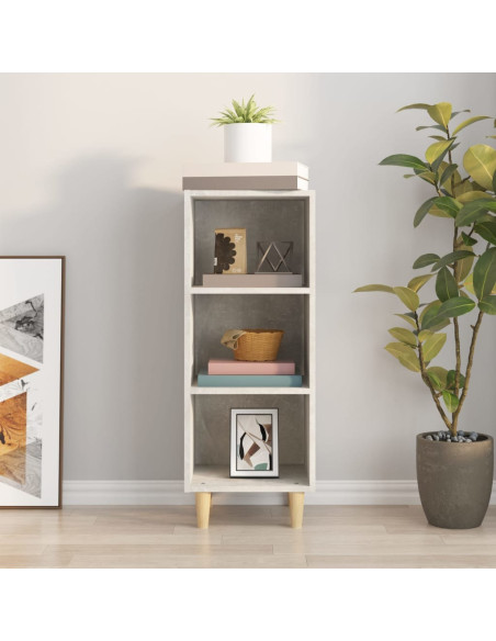 Credenza Grigio Cemento 34,5x32,5x90 cm in Legno Multistrato