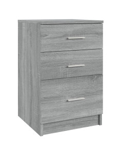 Comodino Grigio Sonoma 40x40x63 cm in Legno Multistrato 2