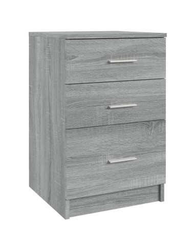 Comodino Grigio Sonoma 40x40x63 cm in Legno Multistrato