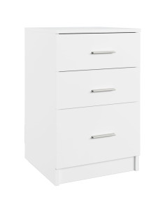 Comodino Bianco 40x40x63 cm in Legno Multistrato 2