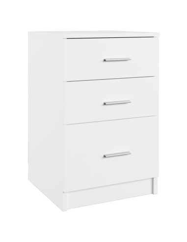 Comodino Bianco 40x40x63 cm in Legno Multistrato