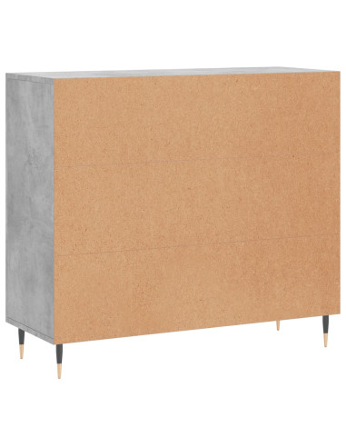 Credenza Grigio Cemento 90x34x80 cm in Legno Multistrato