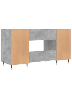 Scrivania Grigio Cemento 140x50x75 cm in Legno Multistrato 2