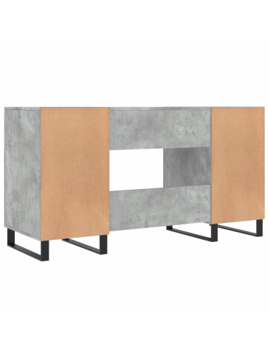 Scrivania Grigio Cemento 140x50x75 cm in Legno Multistrato