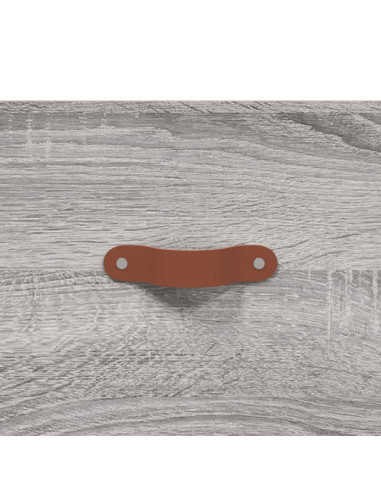 Comodino a Muro Grigio Sonoma 35x35x20 cm