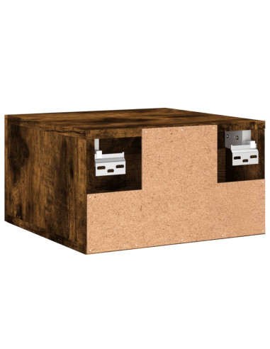 Comodino a Muro Rovere Fumo 35x35x20 cm