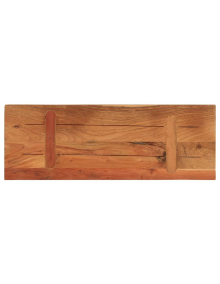 Piano Tavolo 70x40x3,8 cm Rettangolare Legno Massello Acacia