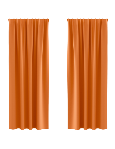 Tende Blackout con Anelli 2 pcs Arancione Vivo 225 x 140 cm