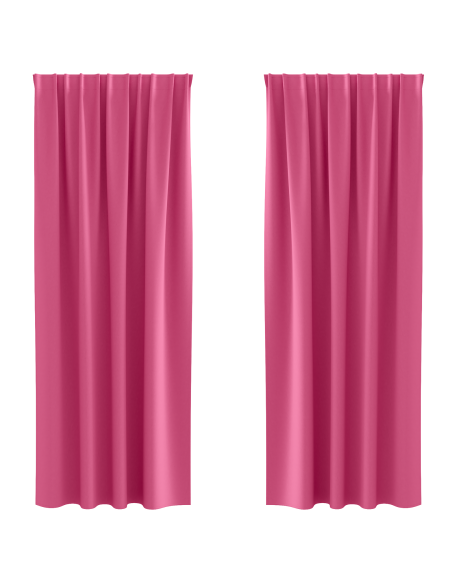 Tende con tende 2 pcs Rosa Vivo 245 x 140 cm Poliestere