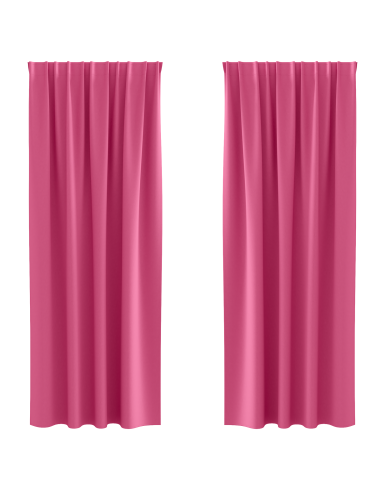 Tende Blackout con Anelli 2 pcs Rosa Vivo 260 x 140 cm
