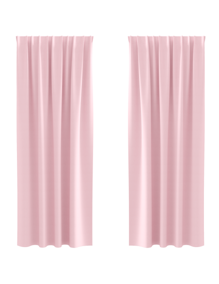 Tende con tende 2 pcs Rosa Baby 260 x 140 cm Poliestere