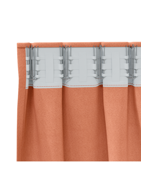 Tende con tende 2 pcs Terracotta 140 x 140 cm Poliestere
