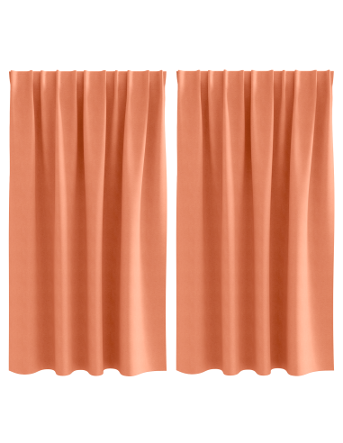 Tende Blackout con Anelli 2 pcs Terracotta 140 x 140 cm