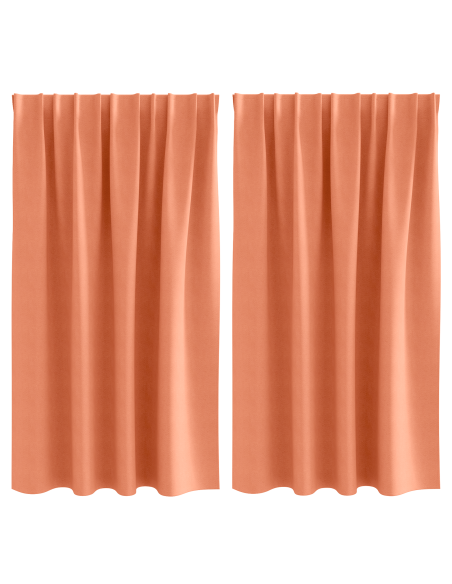Tende con tende 2 pcs Terracotta 140 x 140 cm Poliestere