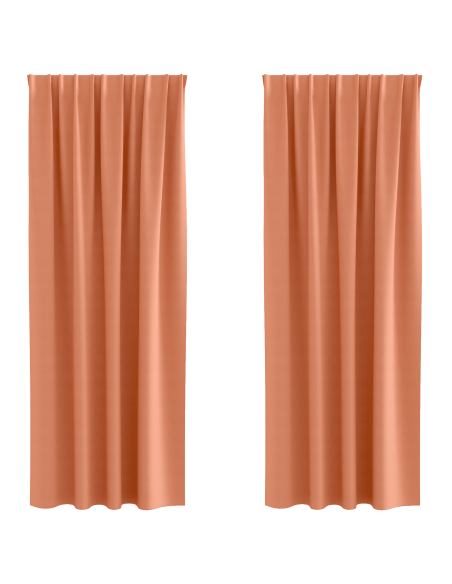 Tende con tende 2 pcs Terracotta 225 x 140 cm Poliestere