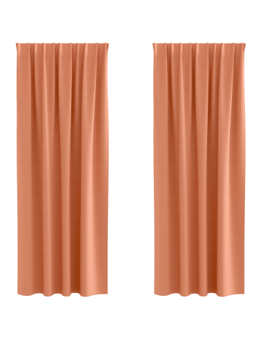 Tende Blackout con Anelli 2 pcs Terracotta 245 x 140 cm