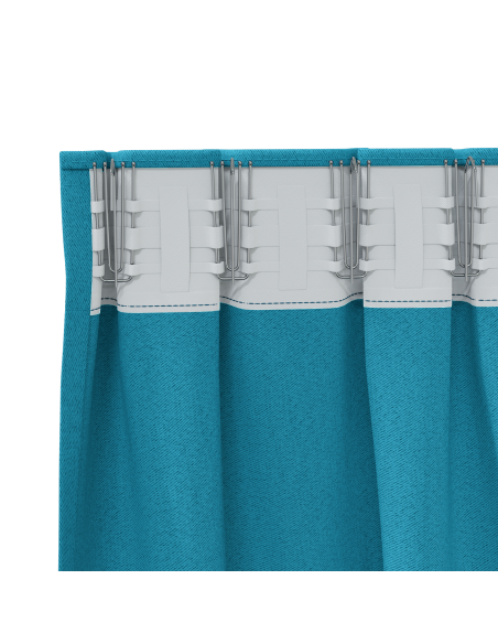 Tende con tende 2 pcs Turchese 140 x 140 cm Poliestere