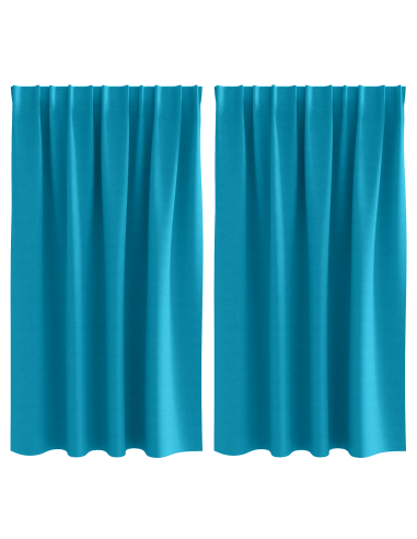 Tende Blackout con Anelli 2 pcs Turchese 140 x 140 cm
