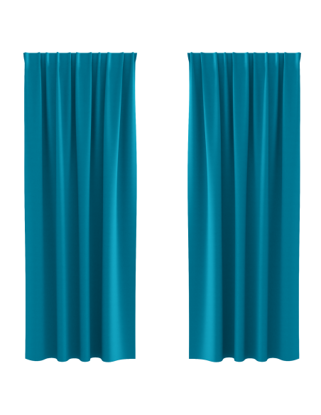 Tende con tende 2 pcs Turchese 260 x 140 cm Poliestere