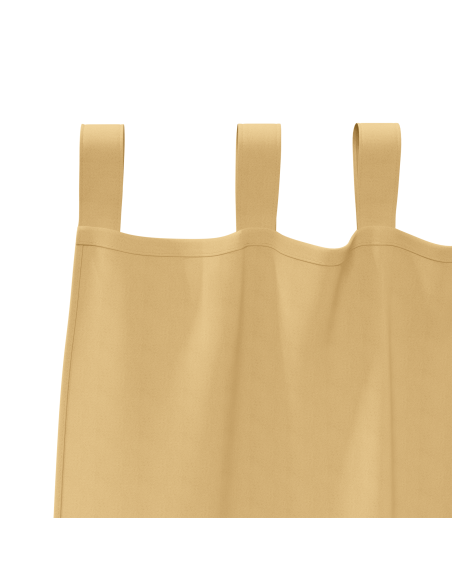 Tende con tende 2 pcs Beige 245 x 140 cm Poliestere